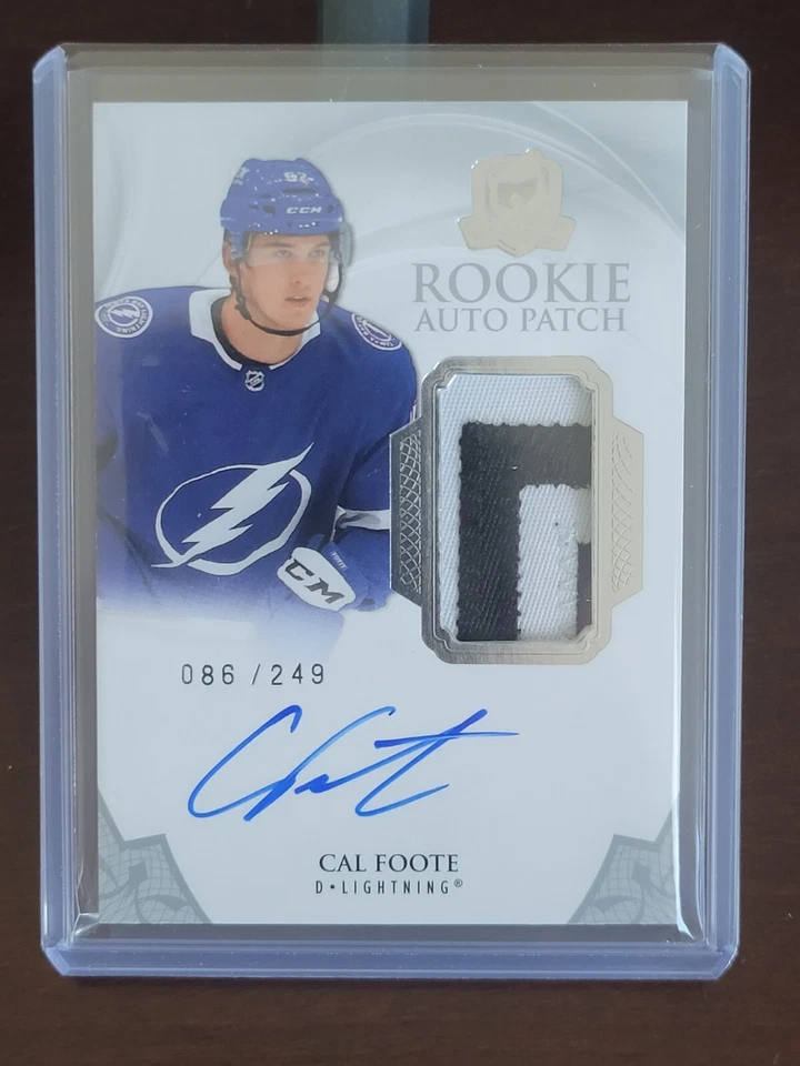 2020-21 UD THE CUP CAL FOOTE RC PATCH AUTO CARD 86/249 LIGHTNING RPA - Image 1 of 1