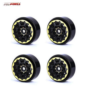 RCAWD Full Brass 1.0" Beadlock Wheel Rim for 1/24 Axial SCX24 Upgrade Parts - Picture 1 of 8