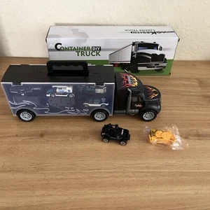 Transport Carrier Truck Toy Car w Die-cast Race Cars & Police Set NEW - Picture 1 of 10