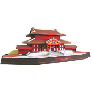 New DIY Shuri Castle Japan Famous Building 3D Paper Model Educational Puzzle Kit
