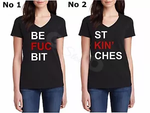 V-Neck Best Fuckin' Bitches Shirts The Original BFF Friends Matching Party Gift - Picture 1 of 4