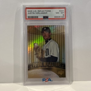 2005 Upper Deck Reflections #241 Justin Verlander Detroit Tigers PSA 8