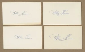 Lot of 24 Bobby Thomson Signed Index Cards w B&E Holograms - Picture 1 of 6