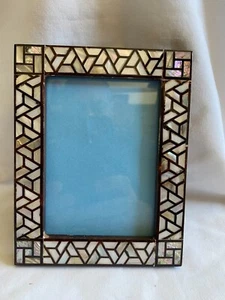 Egyptian Wood Mother of Pearl Inlaid Handmade Picture Frame 7" X 5.25" #241 - Picture 1 of 3