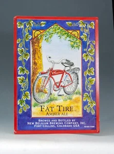 Fat Tire Metal Sign 1991 Excellent Condition Unused Embossed - Picture 1 of 5