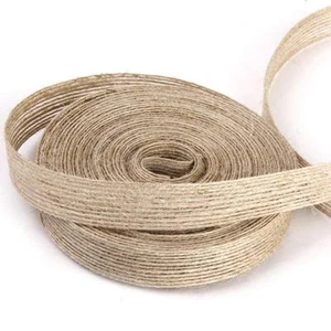 10M Natural Jute Hessian Burlap Ribbon Rustic Weddings Strap Decor Floristry - Picture 1 of 7