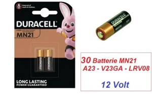 30 pz pila batteria DURACELL MN21 LRV08 - 12 V. - Foto 1 di 1
