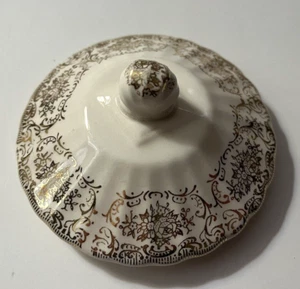 Vintage Limoges Lyric Sugar Lid Only ~ 1 KS 384 X WARRANTED 22 K GOLD - Picture 1 of 5