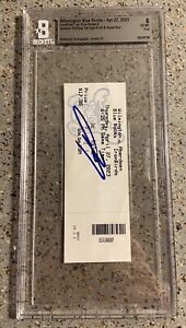 Jackson Holliday SIGNED High-A Debut/First HR Ticket Stub AUTO GRADE 10! BGS COA