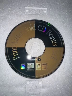 PrintMaster Gold Version 2 Bonus Pack CD-ROM For Windows Mindscape 1996 - Image 1 of 2