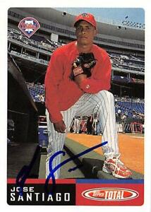 Jose Santiago autographed baseball card (Phillies) 2002 Topps Total #562
