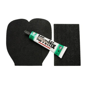 Schuhsohlen und Schuhabsatz Reparaturset Speckgummi dunkel + Kövulfix 120g - Bild 1 von 2