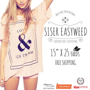 Vinilo de transferencia de calor Siser Easyweed 15" x 25 yardas - Imagen 1 de 49