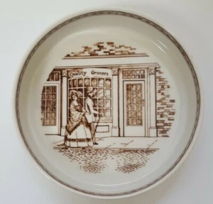 Vintage English Adams Ironstone White 1980's Round Pin Jewellery Or Trinket Dish - Picture 1 of 6