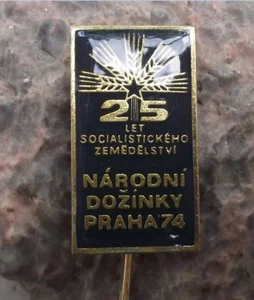 1974 Erntefest Tschechoslowakei Kommunistische Landwirtschaft Fest Pin Abzeichen - Bild 1 von 2