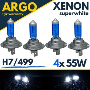 H7 55w Headlight Bulbs Xenon Super White Headlamps Hid 499 Bulb 477 Px26d 12v 4x