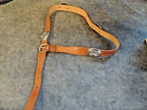Leather concho belt 37 inches long 1 inch wide unused Western style - Picture 1 of 6