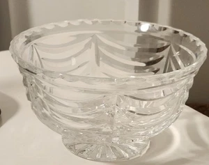 Tiffany & Co. Bowl Crystal Royal Brierly Footed Swag Pattern Signed Vintage Rare - Picture 1 of 12