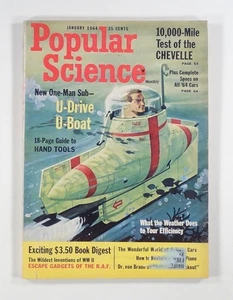 1964 Jan POPULAR SCIENCE Personal Submarine CHEVELLE DRIVING TEST Hand Tools &c - Picture 1 of 7