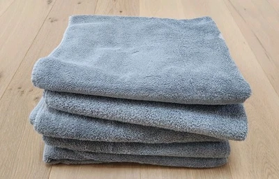 *LEIA Lote de 4 Toalhas de Banho Stylewell 29x48 Cinza Lago Barco Praia Piscina Casa de Hóspedes - Imagem 1 de 4