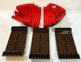 LEGO Pirate Ship Vintage Hull Only 6286 Skull's Eye Boat Parts