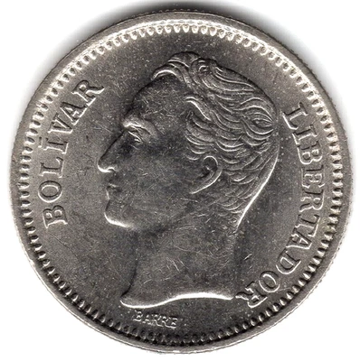 1965 Bolivar Libertador Republica De Venezuela 50 Centavos coin - Image 1 of 2