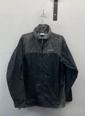 Columbia Men's Black Gray Glennaker Lake Full Zip Rain Jacket Windbreaker Size S - Image 1 of 4