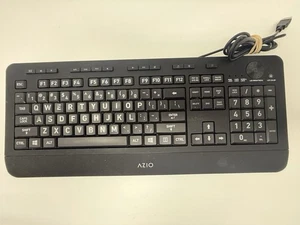 AZIO - Wired Keyboard - KB506 - 5 Color Backlit - Large Print - Tested - Picture 1 of 10