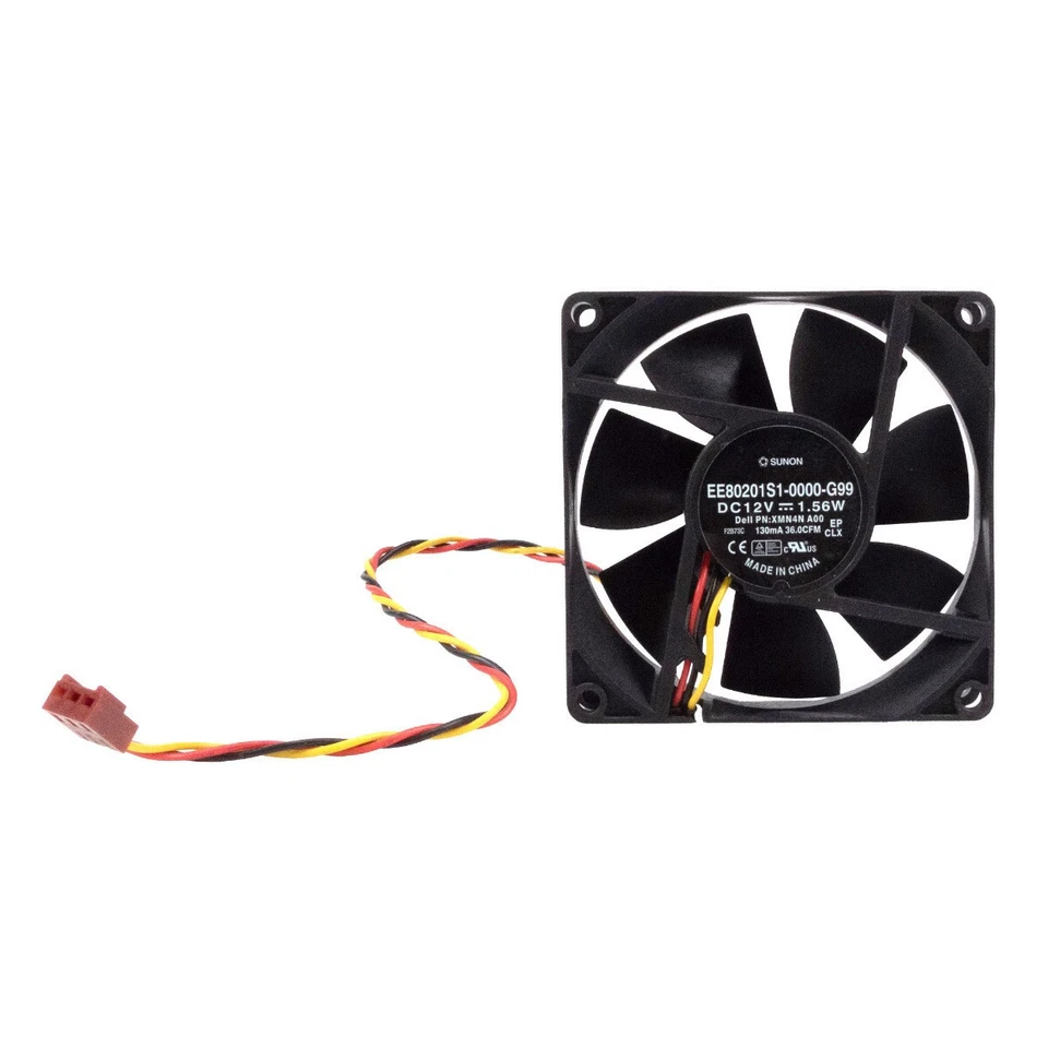 Dell OptiPlex 390 3010 pc Case Cooling Fan  0XMN4N 8X8X2CM 3W/3P Inspiron 620s - Image 1 of 1