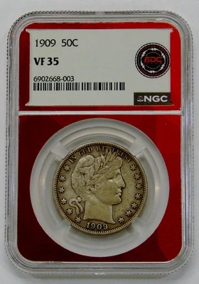 1909 - Barber Silver Half Dollar - NGC VF 35 - Image 1 of 2