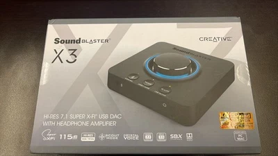 Sound Blaster X3 Digital Audio Converter – Black (70SB181000000) New in Box - Image 1 of 2