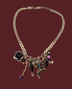 Collana Tesoro Perle Naturali Cristallo Perline Tono Argento 20,5"   - Foto 1 di 9