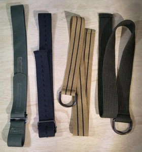 Lotto 4 Fibbie Cintura Vintage US Military Issue Blu Grigio Uniforme Tattica Riggers Web - Foto 1 di 9