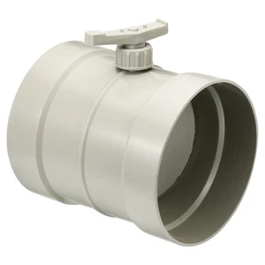 8" HLK-Kanal manueller Volumendämpfer PP flammhemmend Luftstromregelung beige - Bild 1 von 5