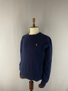 Polo Ralph Lauren Mens Sweatshirt Size M Blue Cotton Crew Neck Long Sleeve - Picture 1 of 15