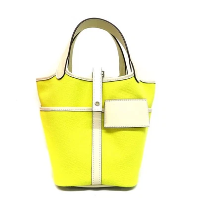 Bolsa de Carga Hermes Picotin Lock Lona de Algodón con Caja Bolsa para el Polvo Cerradura para Llaves #KN157 Foto 1 de 4