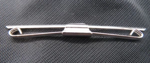 Vintage Silver Tone Thin Collar Bar Clip 2-1/2 Inches - Picture 1 of 4