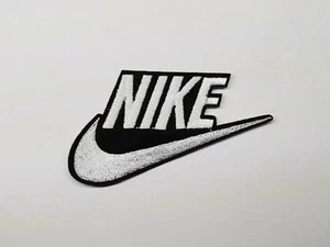 Nike Swoosh Logo High-quality Embroidered Iron on Patch Black  - Picture 1 of 1