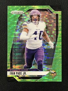 2024 Panini Prizm #189 Ivan Pace Jr. Neon Green Pulsar Minnesota Vikings - Picture 1 of 2