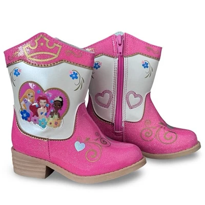 Disney Princesa Niñas Pequeñas Botas Vaqueras Iluminadas, Rosa Talla 7 NUEVO CON ETIQUETAS NUEVAS Foto 1 de 4