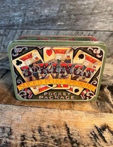 Vtg Sliced Plug Smoking Tin Container Vtg - Picture 1 of 10