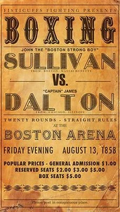 vintage boxing promo boston arena print for glass frame 36" x 24" USA - Picture 1 of 1