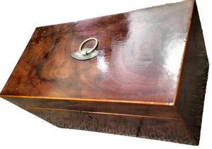 Antique Georgian Mahogany Tea Caddy Casket/Box - Picture 1 of 4