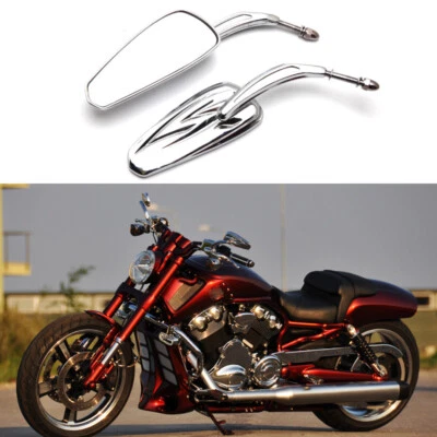 Para Harley Davidson V-Rod VRSCF Muscle 2010 2011 2012 Espejos de motocicleta cromados Foto 1 de 4