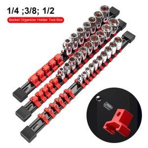 3Pcs Magnetic Socket Organizer Set Metric Socket Holder Tool Box Hold 43 Sockets - Picture 1 of 17