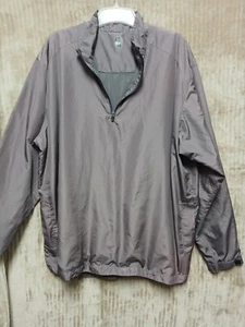 Perry Ellis PGA Tour Windbreaker Sz XXL Pullover Quarter Zip Lined Pewter - Picture 1 of 8