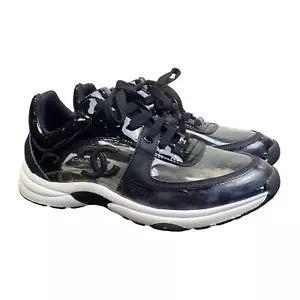 Chanel CC PVC Leather See Through Sneakers Shoes Women's 39 - Picture 1 of 12