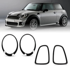 Headlight Trims Front Rear Light Gloss Black for Mini Cooper R56 R59 JCW S - Picture 1 of 7