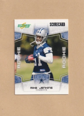 2008 Score - Rookie Mike Jenkins #349 Scorecard 142/649 Dallas Cowboys (RC) - Image 1 of 3