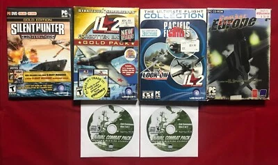 Silent Hunter Pacific/IL-2 Sturmovik/Pacific Fighters/Sub Command PC Game Bundle - Image 1 of 4